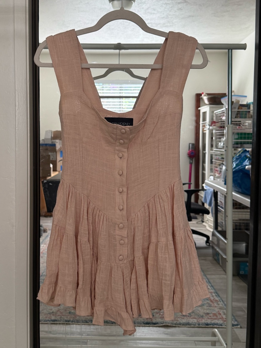Vanessa Mooney Tan/Blush Dress/Romper size XS